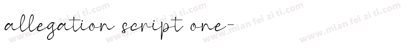 allegation script one字体转换